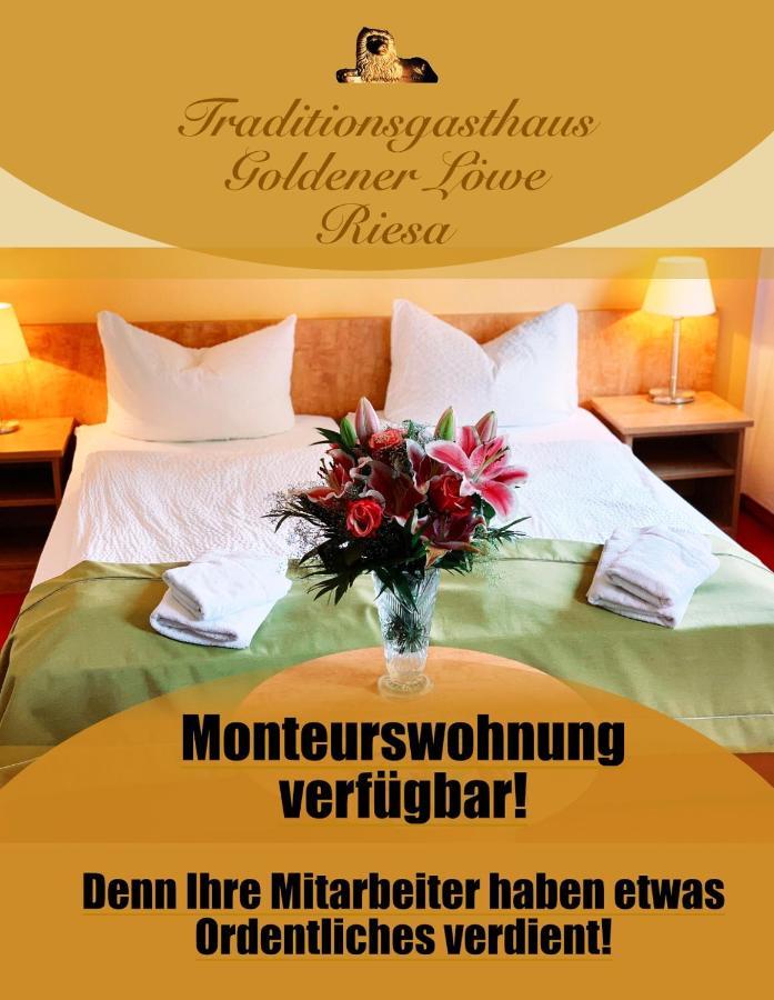 Traditionsgasthaus Goldener Loewe Riesa Restaurant & Pension Zewnętrze zdjęcie